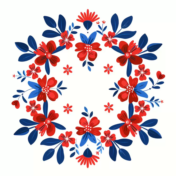 Handmade floral design Fresh flower wreath Abstract floral pattern