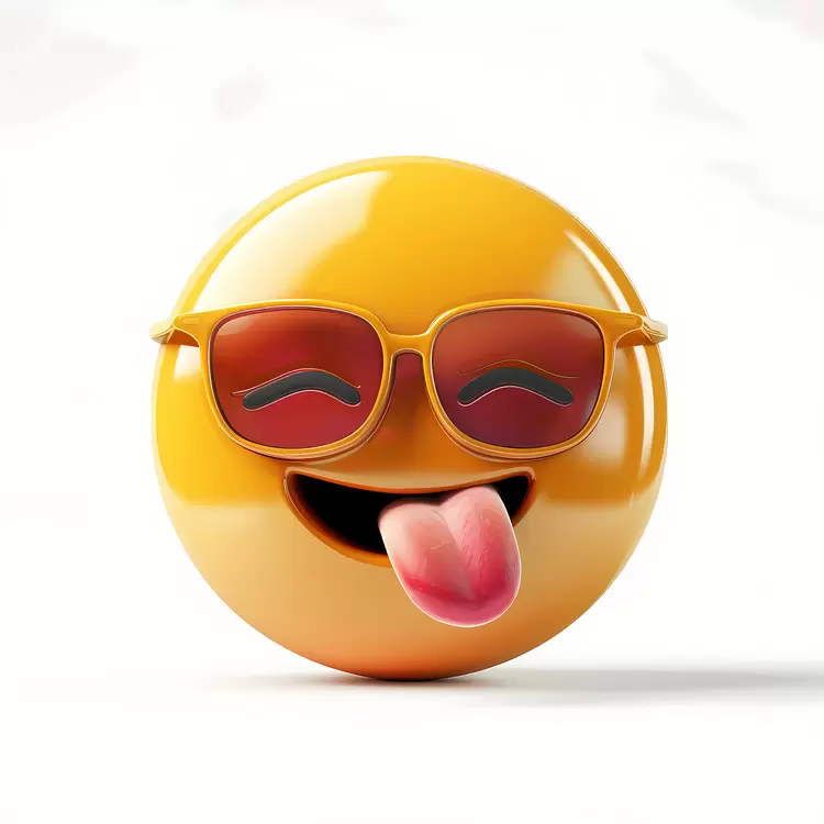 face emoticon emoji sunglasses tongue
