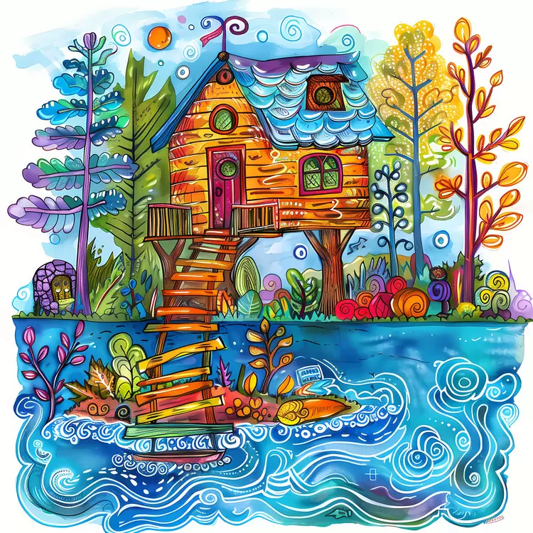 Rustic home Wooden house Fairy tale setting House in the woods Magical house
