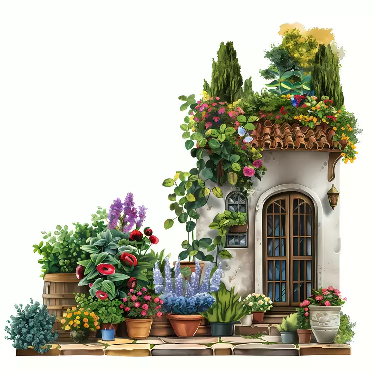 house garden patio planter brick
