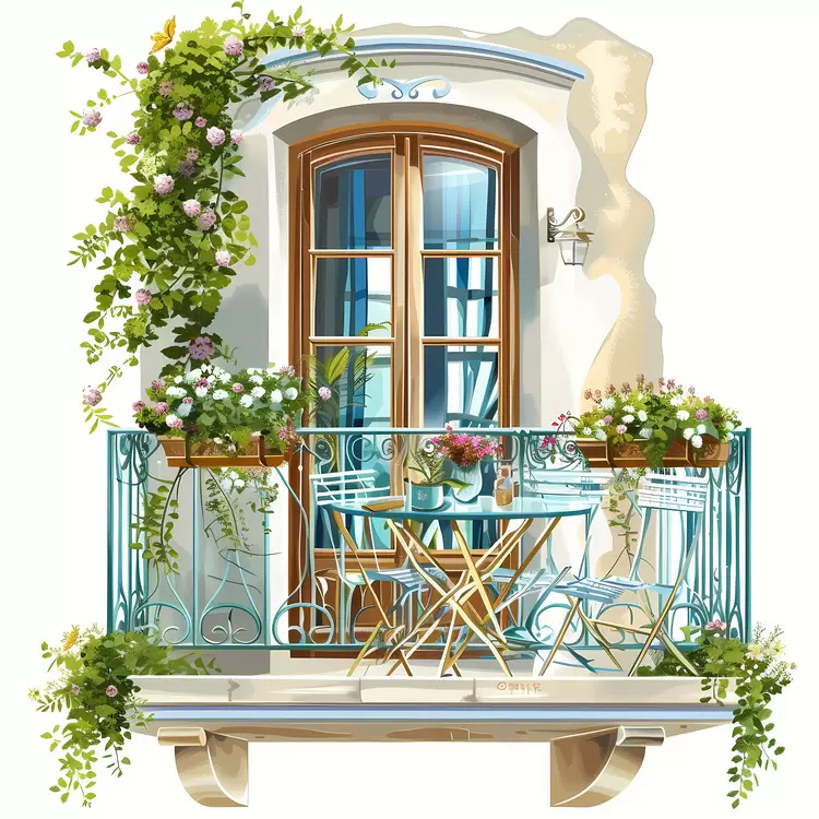 greenery terrace flowers vine climbers