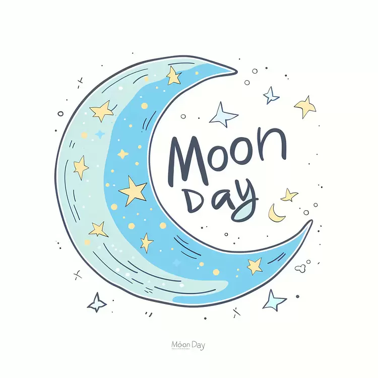 night Moon Day stars constellation handwritten