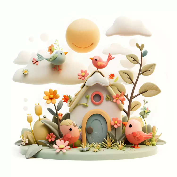 Render Cartoon Pastel Childish Whimsical