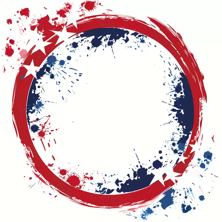 American flag banner design grungy background frame 4th of July