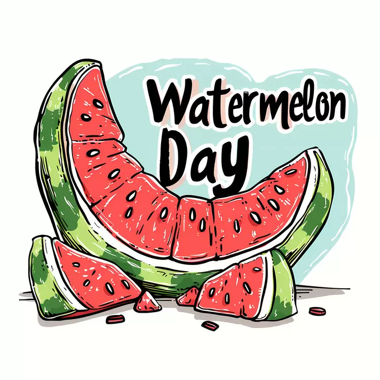 watermelon slice illustration slice of fruit Watermelon Day
