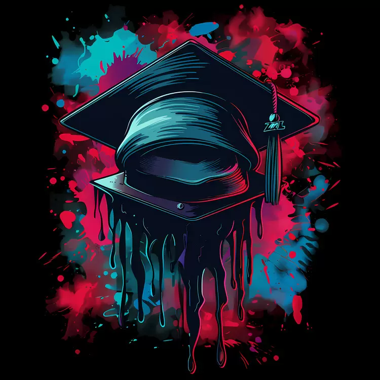 Layered Dynamic Graduation Drip Artistic