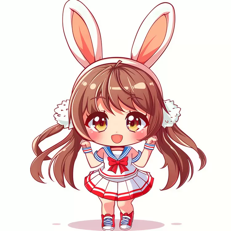 Bunnies Funny bunny Sweet outfit Character design Japanese cartoon