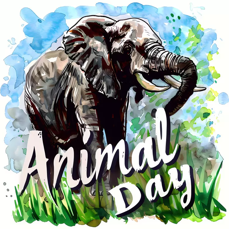 Africa Watercolor Nature Hand drawn Wildlife