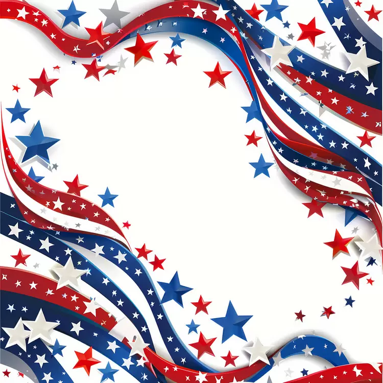wavy white and blue banner festive waving