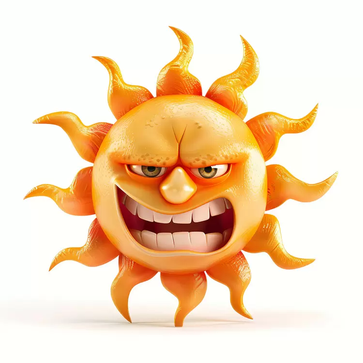 Sun with a scowl Frowning sun Winking sun Smiling sun