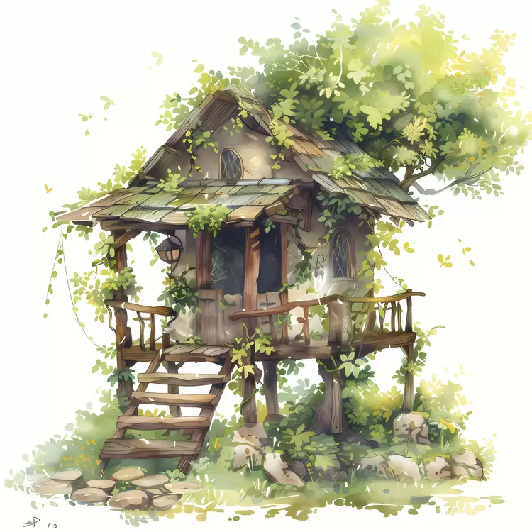 charming abode tree house wooden house cozy cottage wooden dwelling