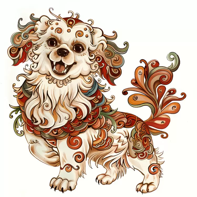 ornate caricature Colorful funny animal
