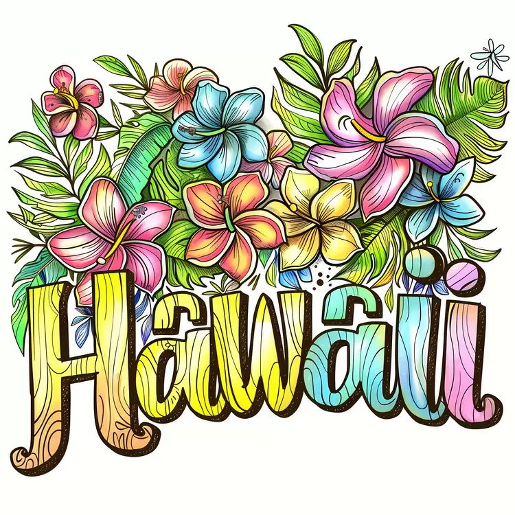 Hawaiian colorful exotic flower