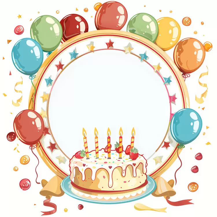 Colorful Happy Birthday Fun Confetti