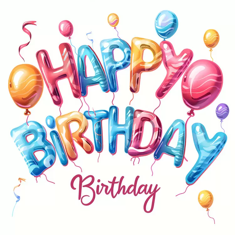 Happy Birthday Celebration Colorful Parties