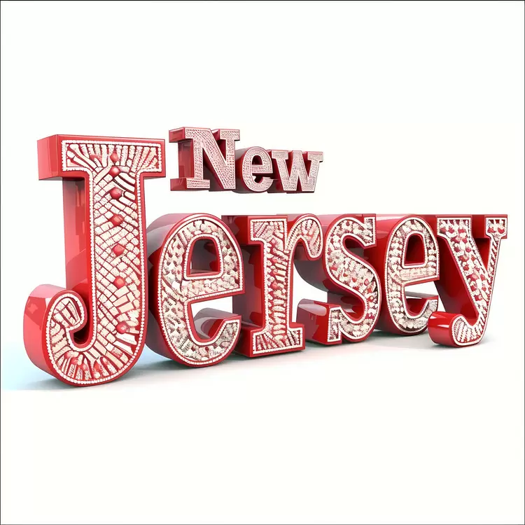 colorful america New Jersey symbol