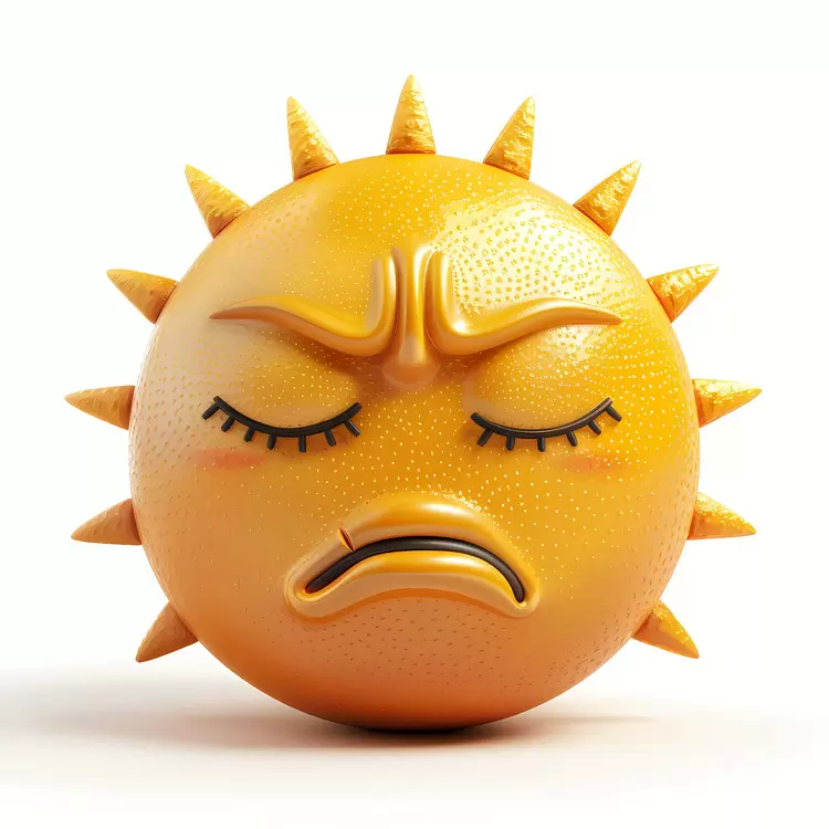 Emotion sun sadness eyes closed