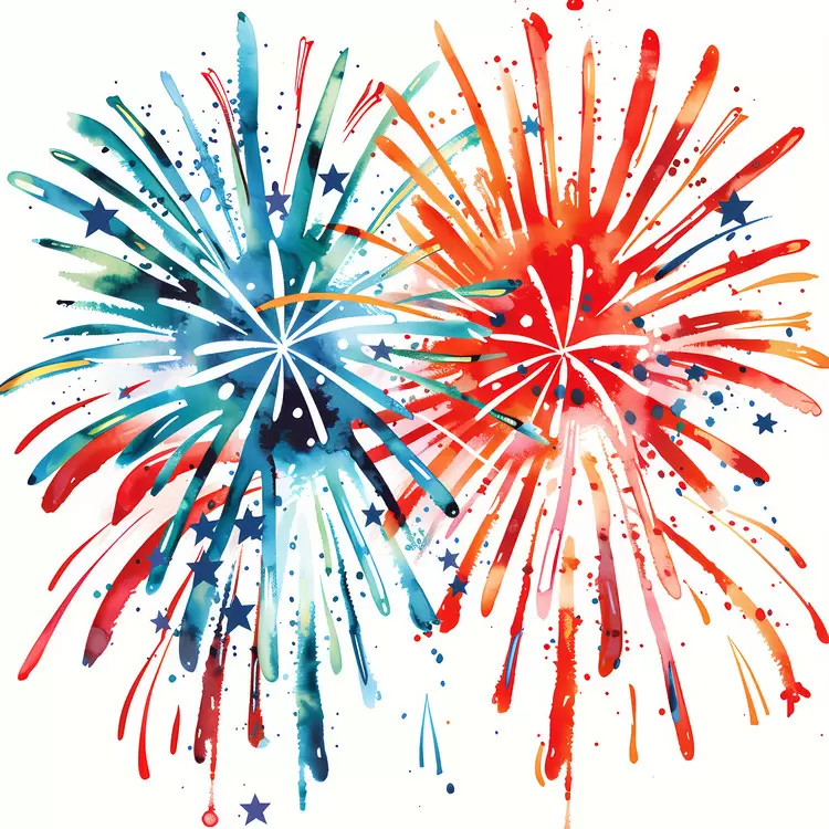 Fourth of July Independence Day July 4th Fireworks Celebration