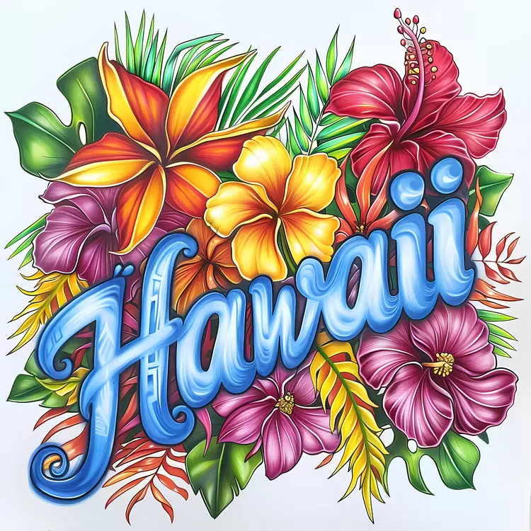 exotic bright cheerful tropical floral