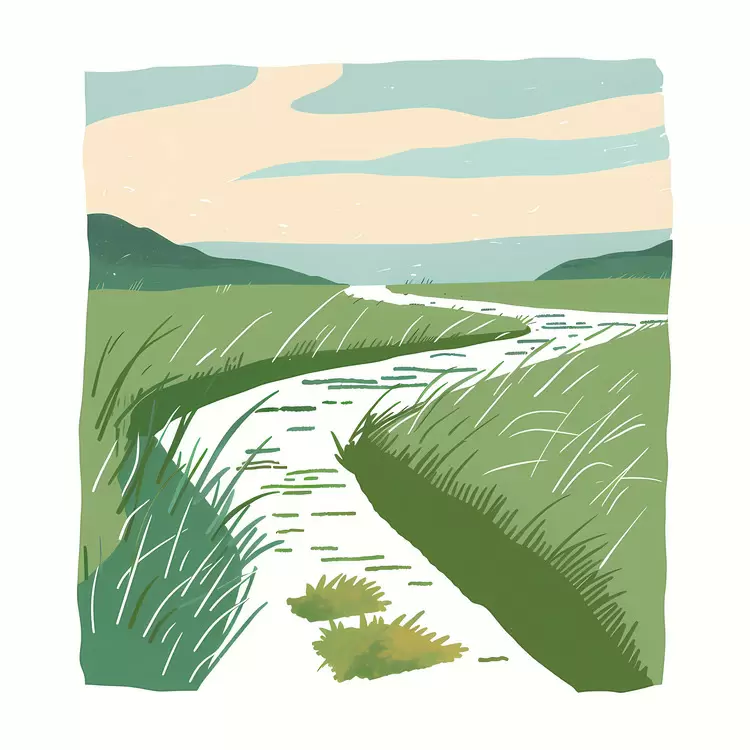 body of water stream wetlands natural landmark grassy area