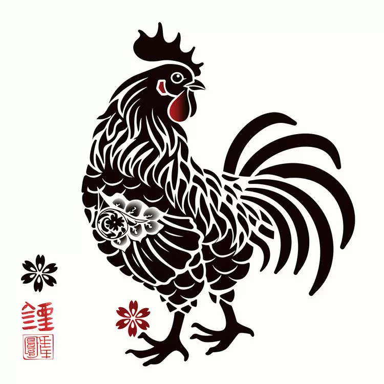 new year's card new year's symbol black and white decorative artwork symbolism