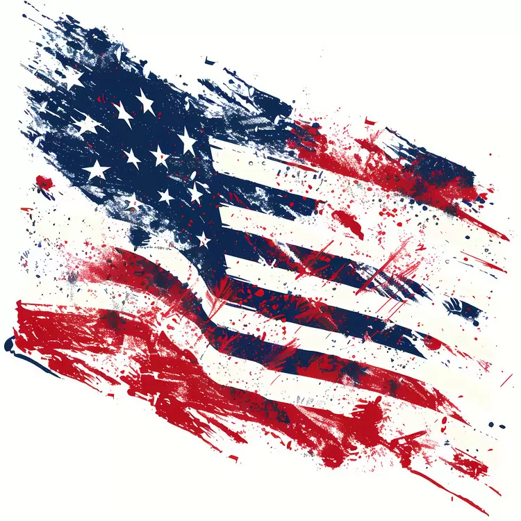 American identity Patriotic colors Celebration symbol Flag of the United States Paint splatter