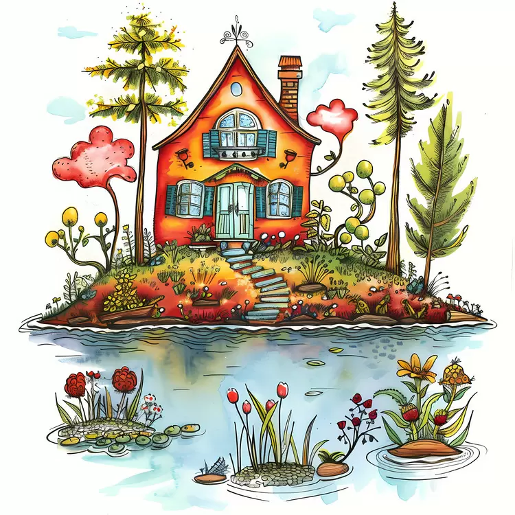 quaint peaceful whimsical cottage flowers
