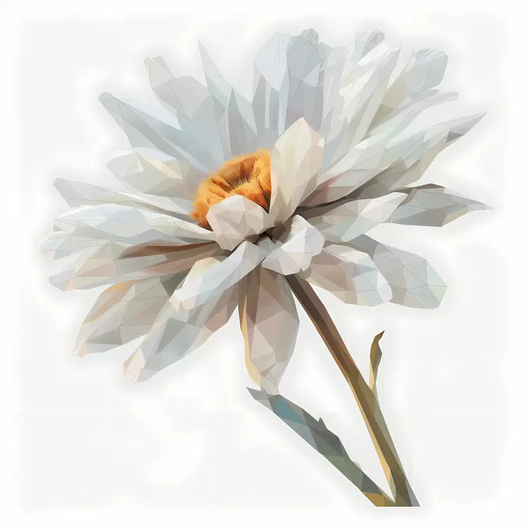 contemporary art white and yellow flowers abstract floral art high - key lighting
