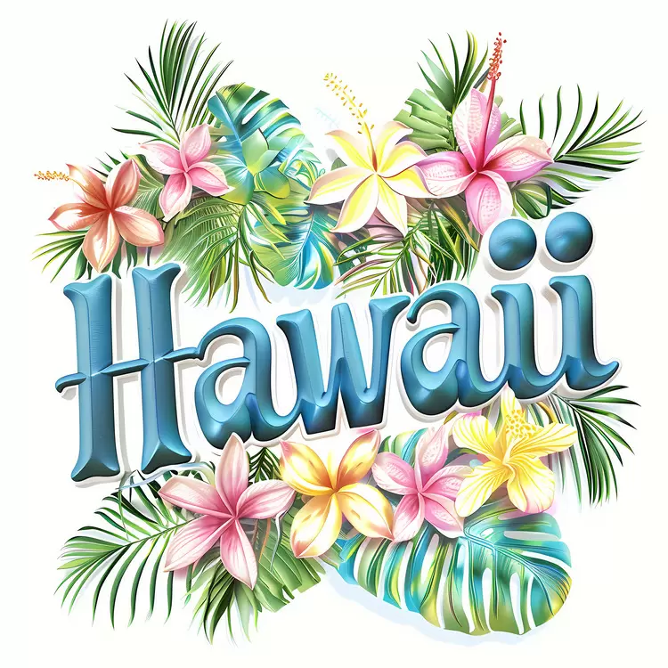 Flowers Exotic Leaves Hawaiian Paradise
