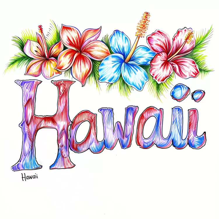 floral island hawaiian flowers colorful