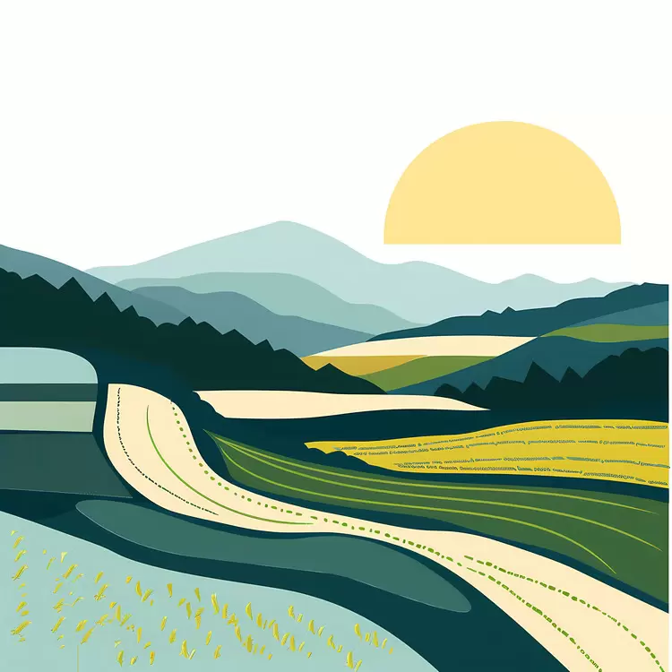 Hillside Country Road Pathway