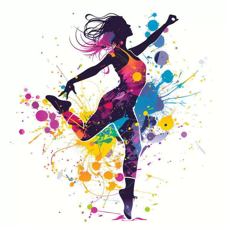 ballet dancer leap girl silhouette