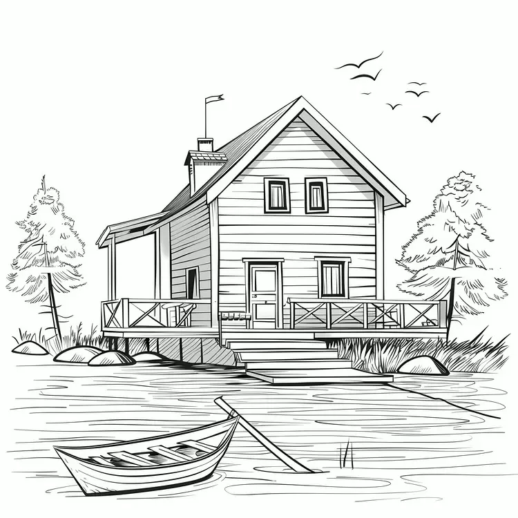 idyllic rural nature rowboat countryside
