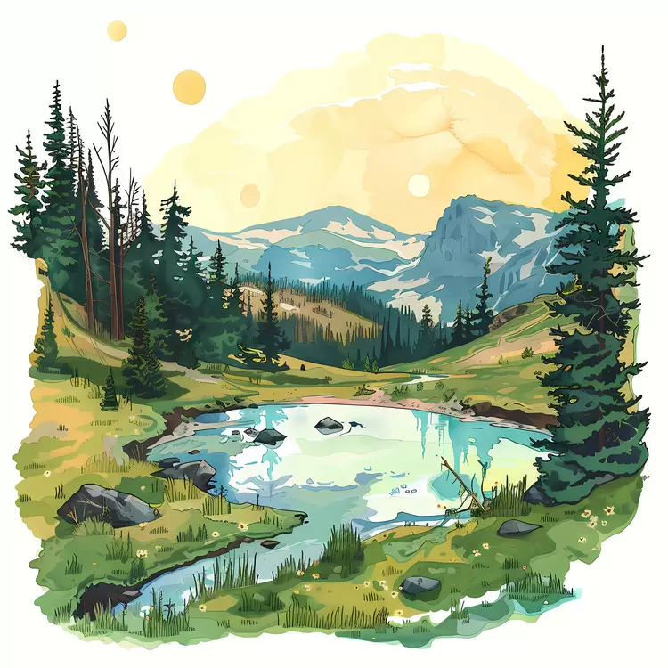 Yellowstone National Park peaceful serene picturesque wildlife