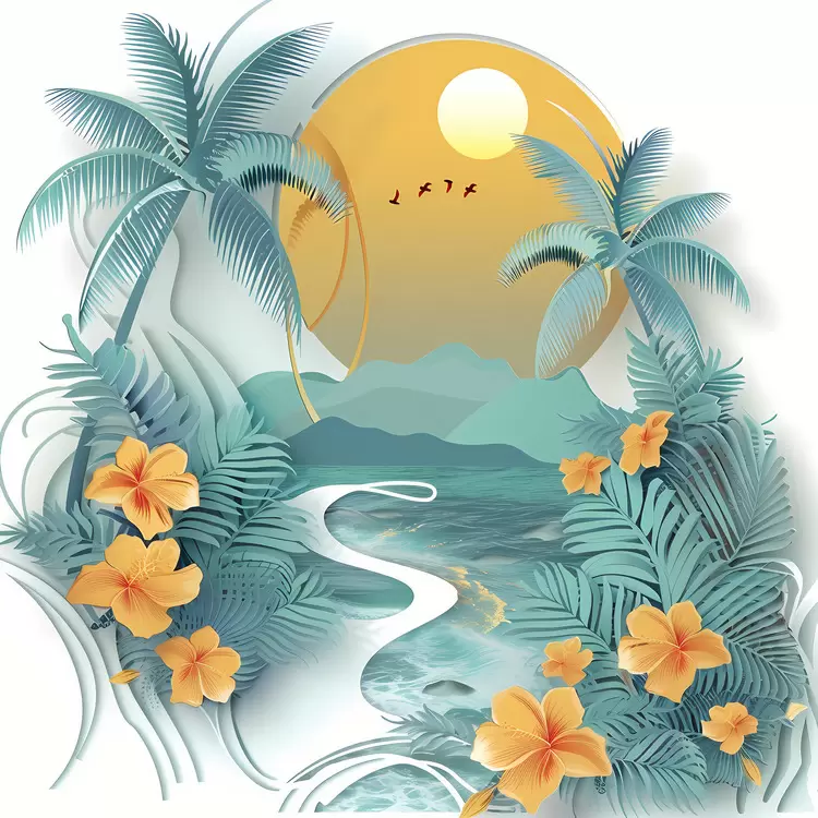 water sea lagoon exotic trees