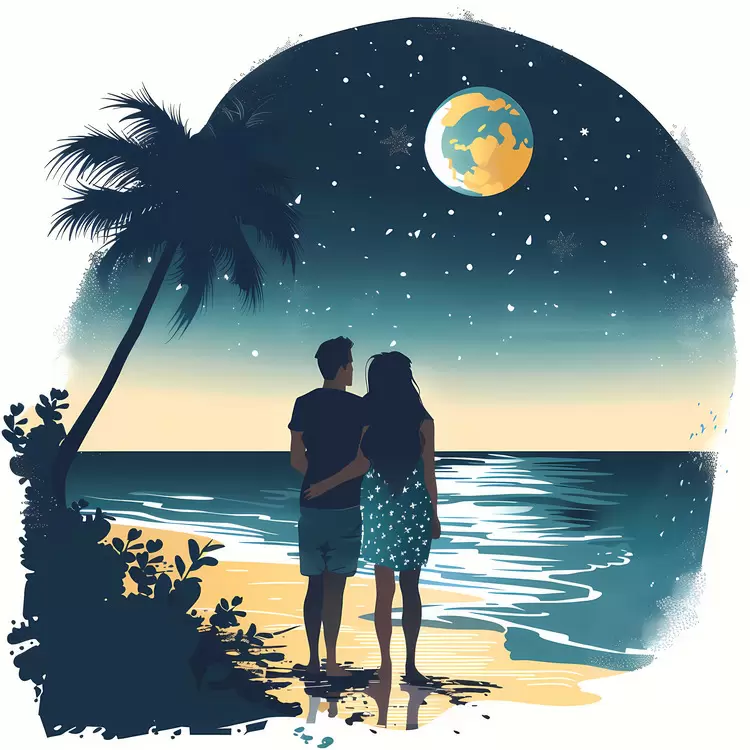 Romantic Dreamy Nature Honeymoon Nighttime