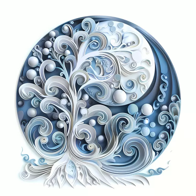 snowflakes moonlight water waves floating bubbles