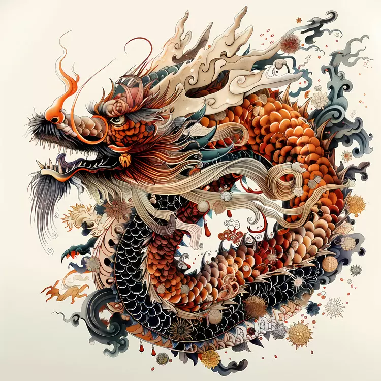 chinese dragon Chinese Zodiacs chinese folklore art deco dragon chinese art