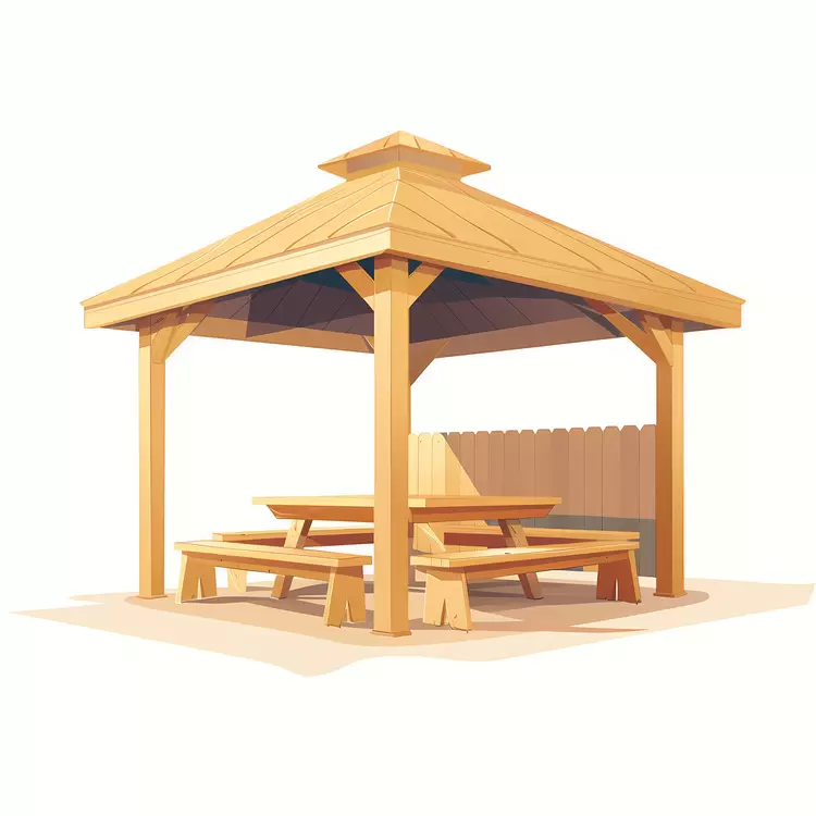 outdoor seating area summer house wooden gazebo wooden bench patio furniture