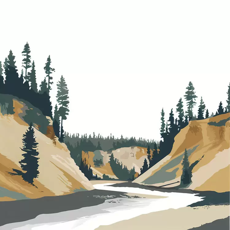 foreground Yellowstone National Park the mood of the background