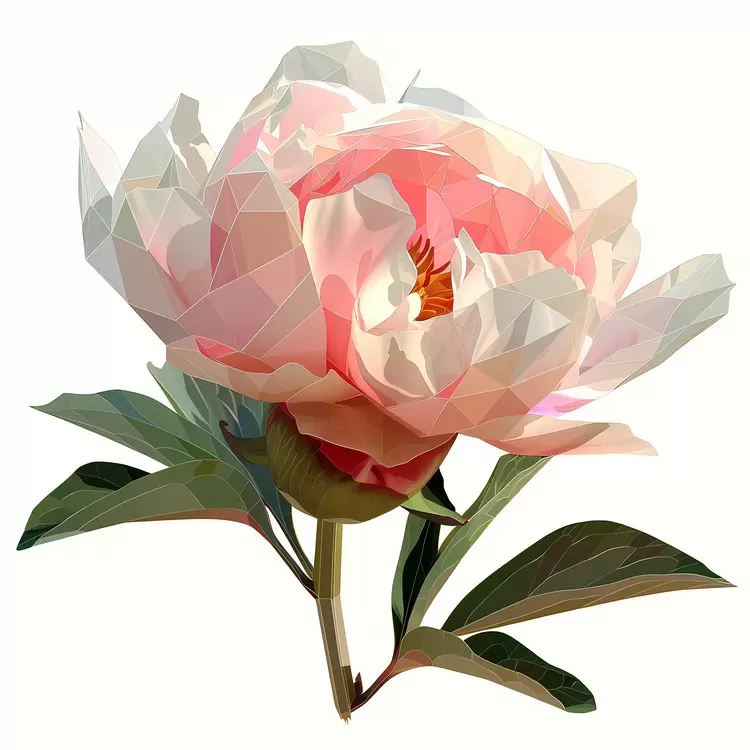 Low Poly Realistic Digital Art Abstract Colored