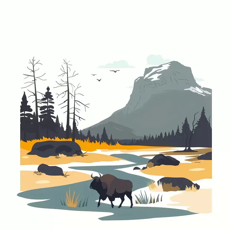 wilderness outdoor Yellowstone National Park landscape creek