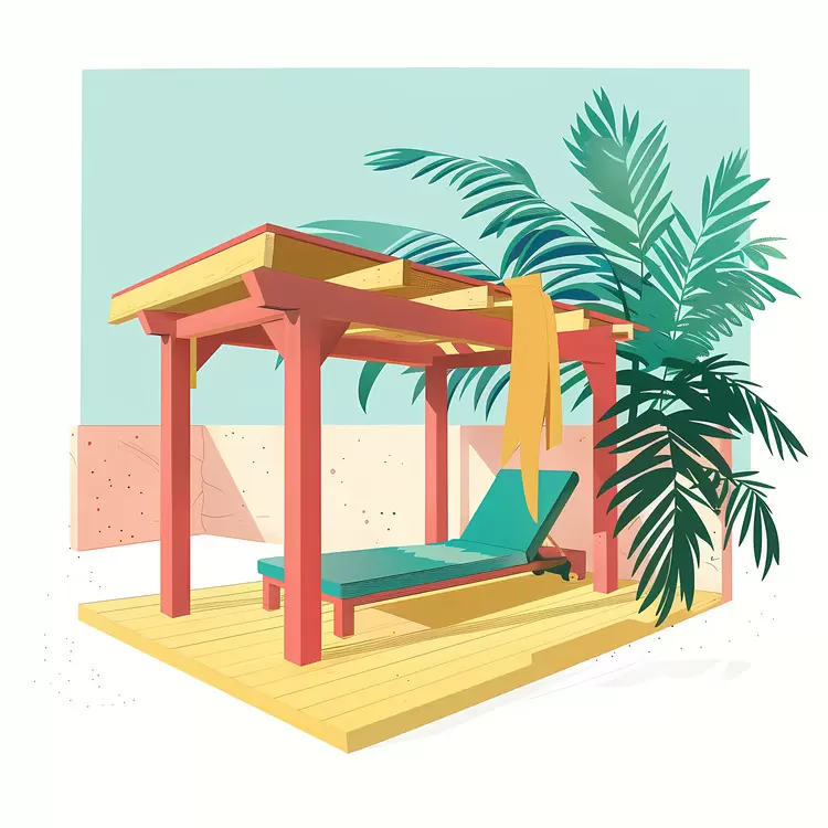 pavilion Beach Sand Hammock Green plants