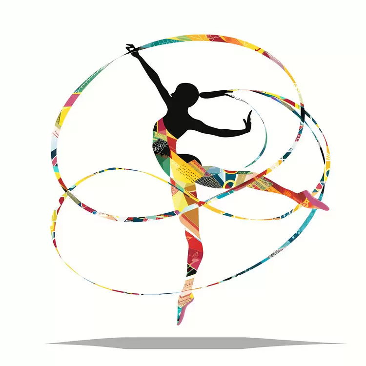 modern silhouette artistic flowing elegant vector