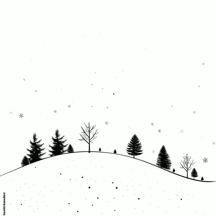 peaceful trees night black and white forest