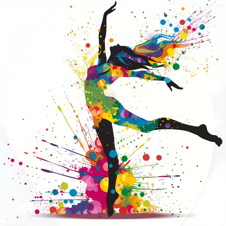 colorful movement splash fluid dance