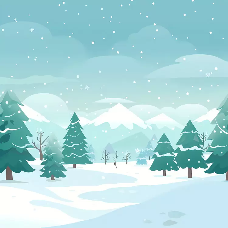 trees snowy snow covered ground forest Winter wonderland