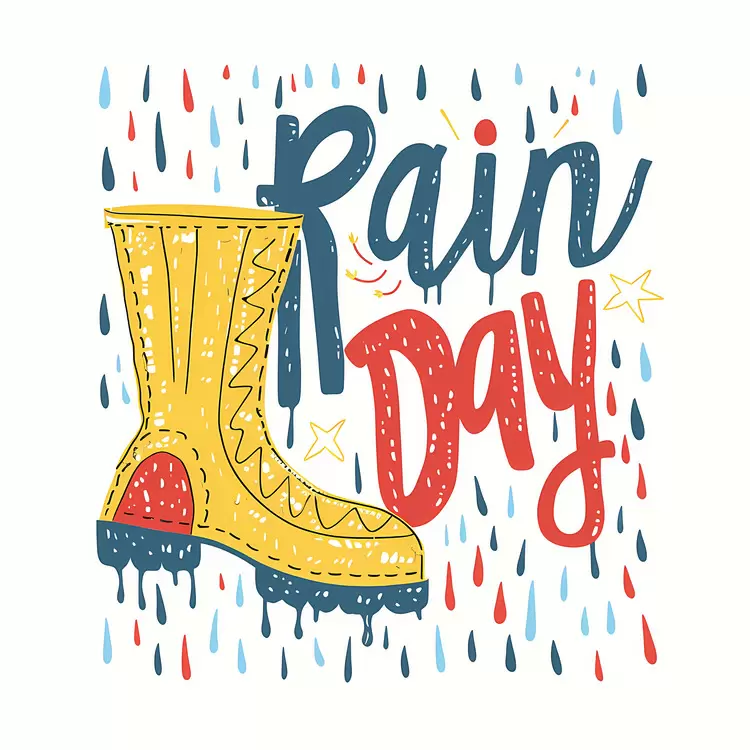 raindrop yellow boots rubber boot