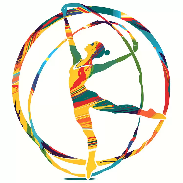 modern design colorful dance woman body