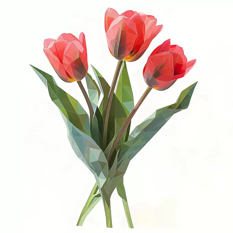 minimalistic flower simple design bouquet vibrant colors